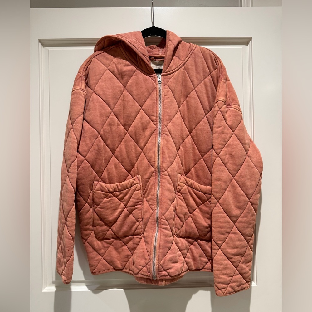 Urban Outfitters Quilted Jacket - Size M - orangeish pink - Super Cute!!
